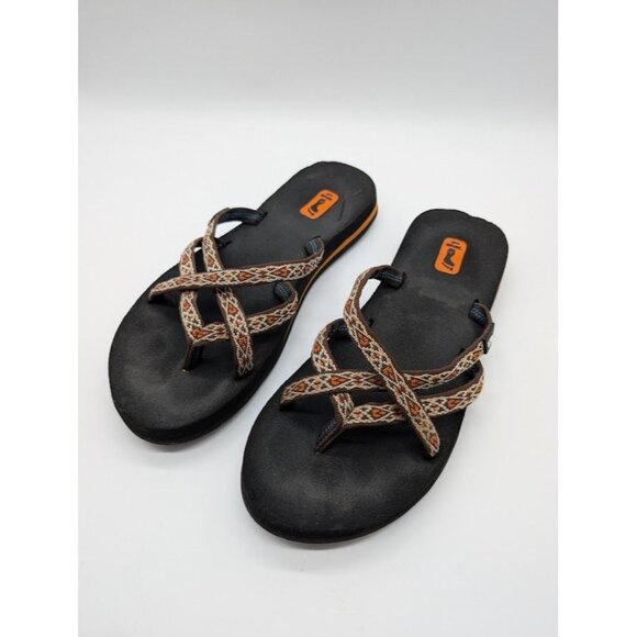 Teva Olowahu Sandals Flip Flops Women's Size 8 Mush Strap Summer Beach Outdoor - Picture 1 of 7